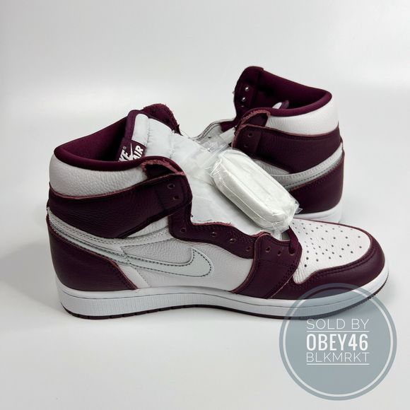 Air Jordan 1 Retro High OG Bordeaux White Metallic 555088-611 Mens  9 main image 7